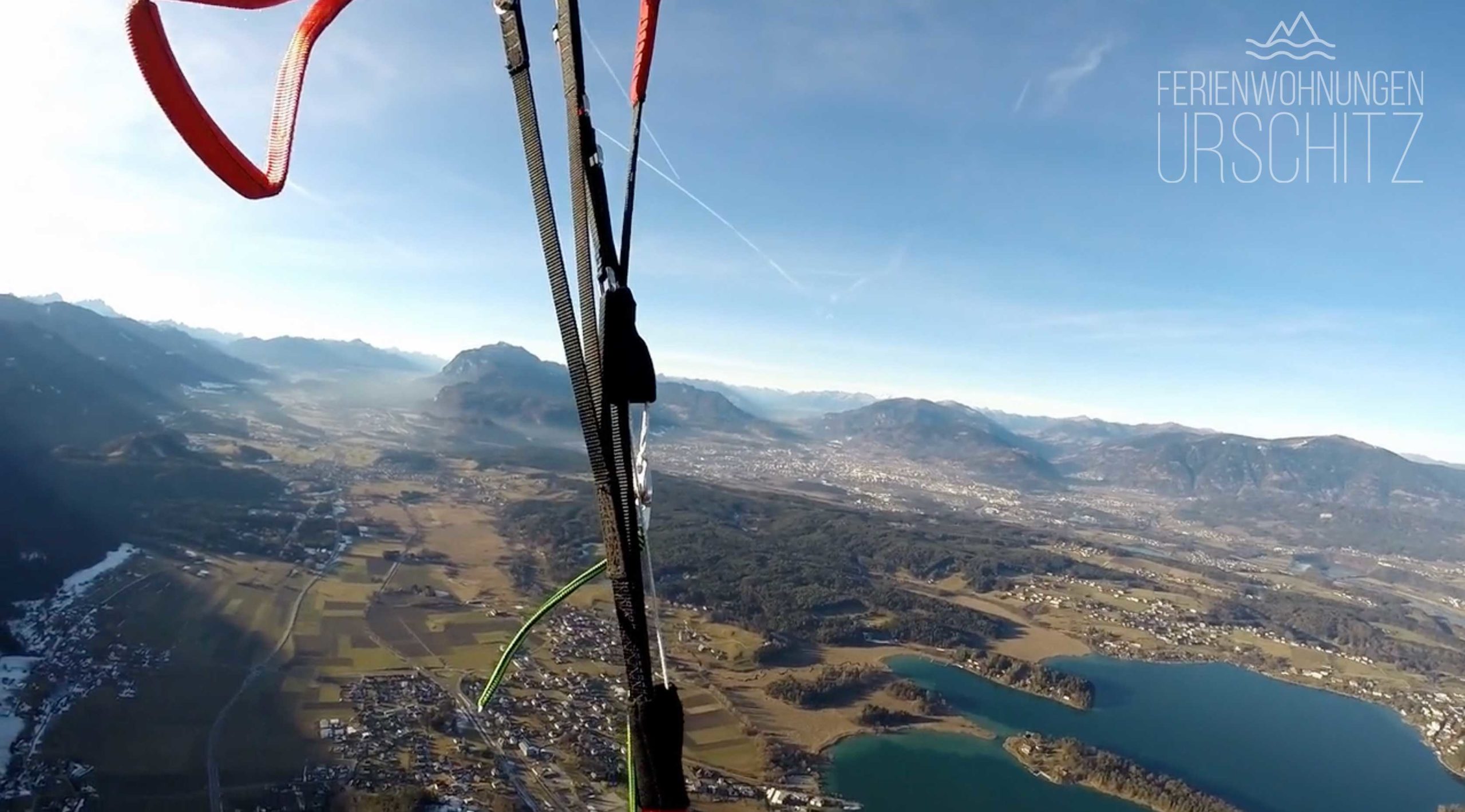 Paragleiten: Hike & Fly Tour Mittagskogel, Faaker See Flug, Landung Drobollach/Ferienwohnungen Urschitz.